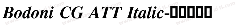 Bodoni CG ATT Italic字体转换